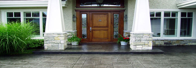 stamped concrete overlay