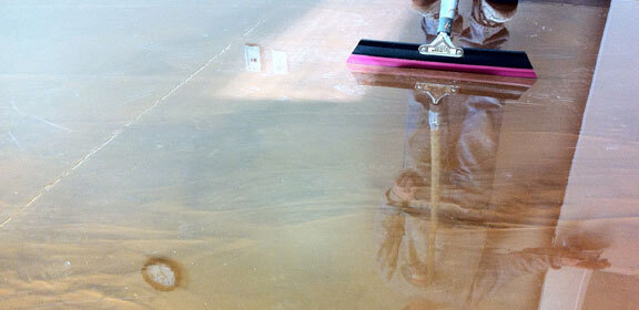 Metallic epoxy floor system
