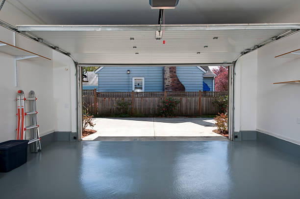 Interior of a clean garage in a house Interior of a clean garage in a house